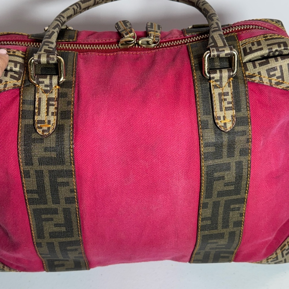 AUTHENTIC Fendi Pink and Brown Satchel - Picture 12 of 16
